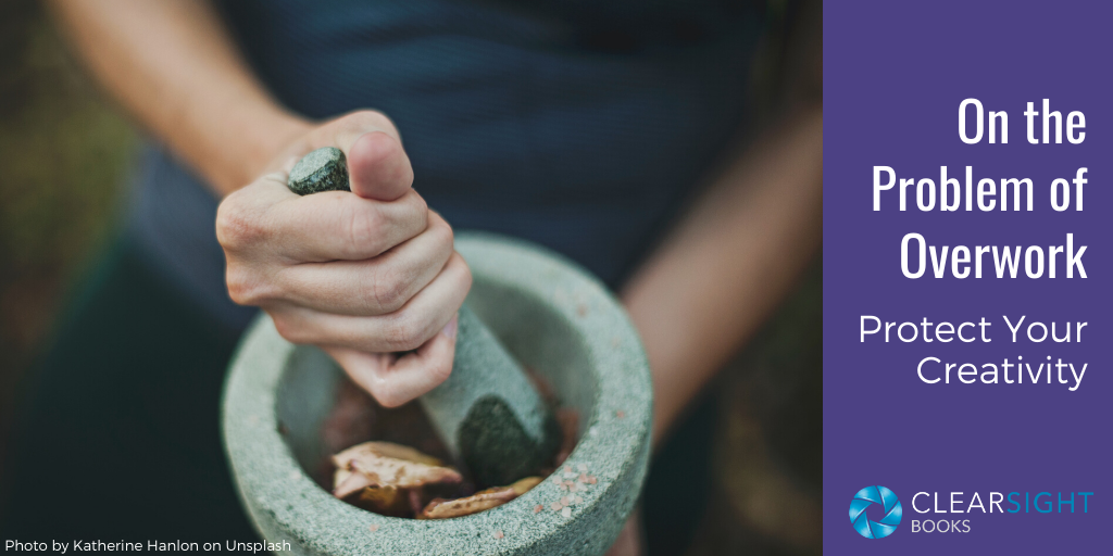 hand grinding with mortar and pestle