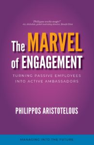 The MARVEL of Engagement cover: purple background with white and orange-yellow type