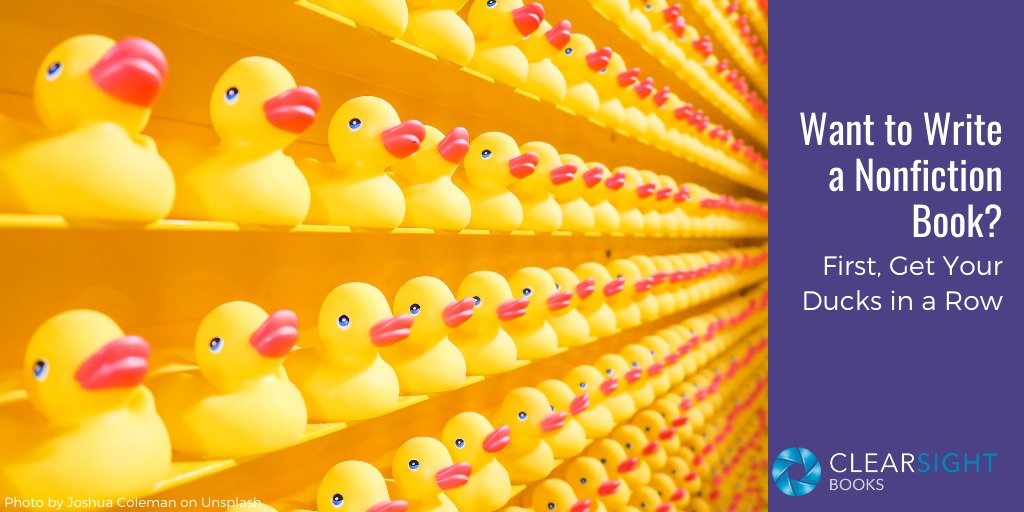 yellow rubber duckies all in aligned rows - how to begin writing a nonfiction book