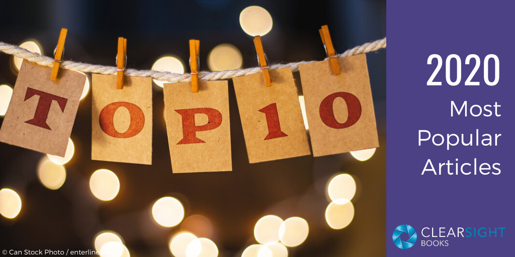 Image of "Top 10" sign and sparkly lights. 2020: Most Popular Articles
