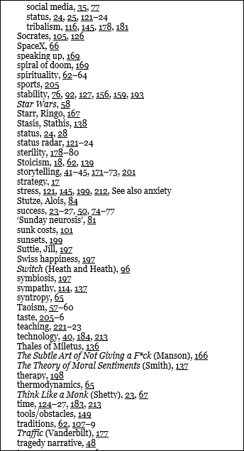 Part of an embedded book index showing the links