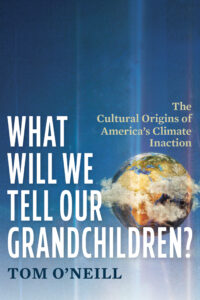 Book cover: a blue sky with Earth hanging in it, partially covered with clouds. The title text is white, and there is a sun flare-type effect running from bottom to top of the cover.